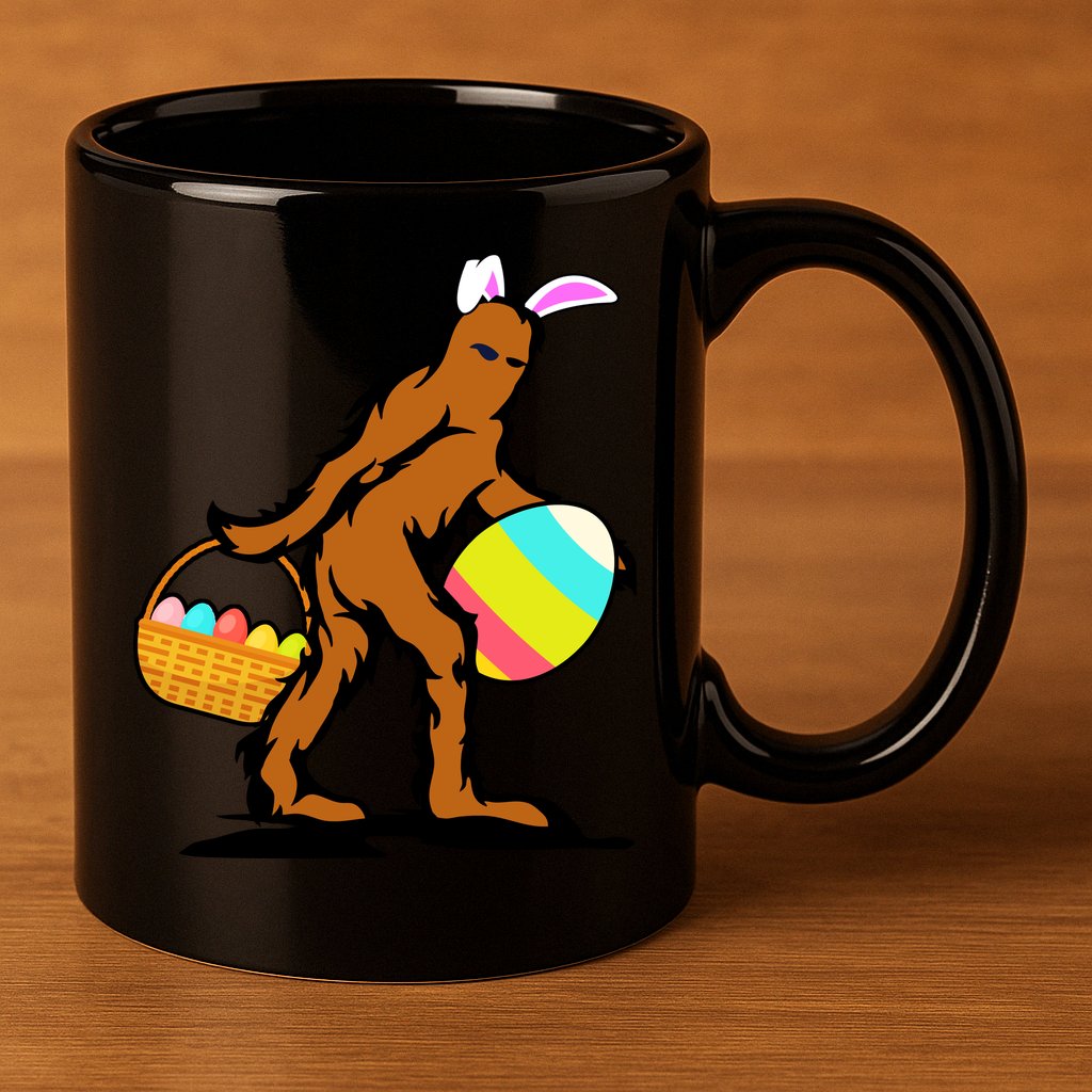 Bigfoot Easter Egg 11oz C Handle Ceramic Mug
