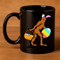 Bigfoot Easter Egg 11oz C Handle Ceramic Mug