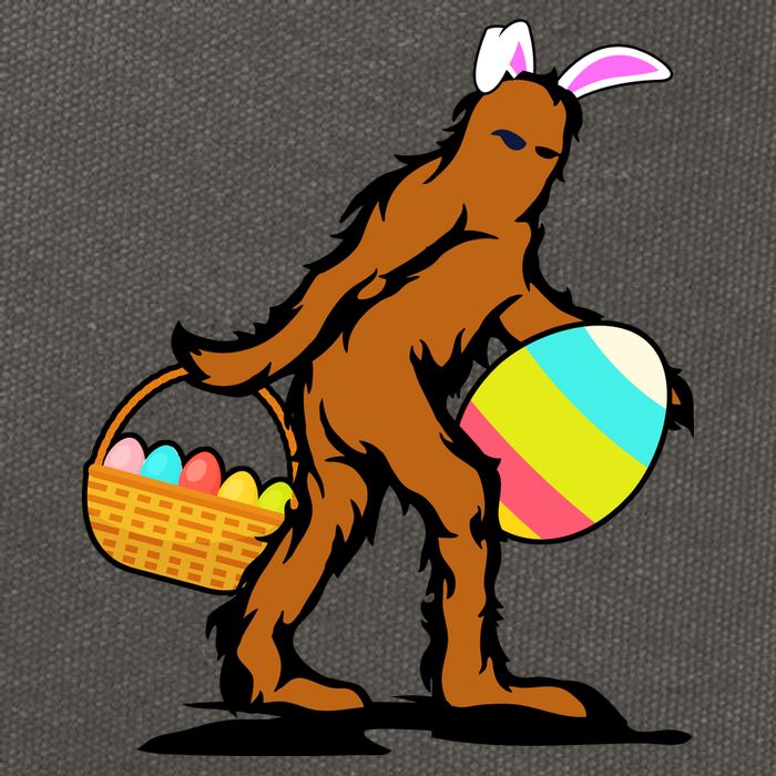 Bigfoot Easter Egg Cotton Canvas Backpack