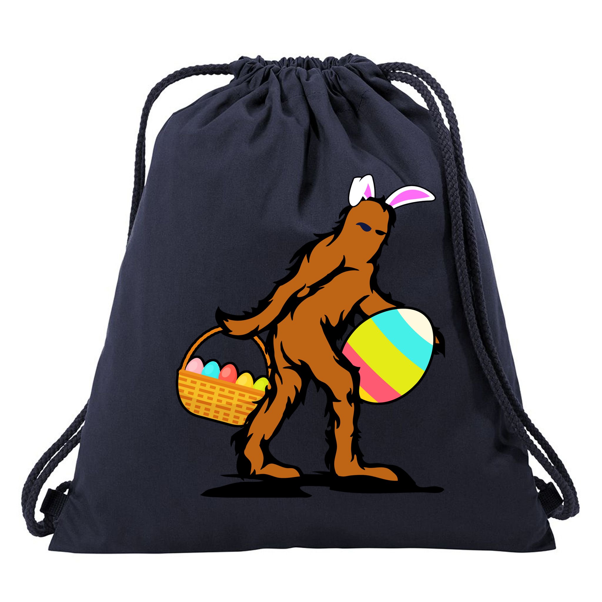 Bigfoot Easter Egg Drawstring Bag