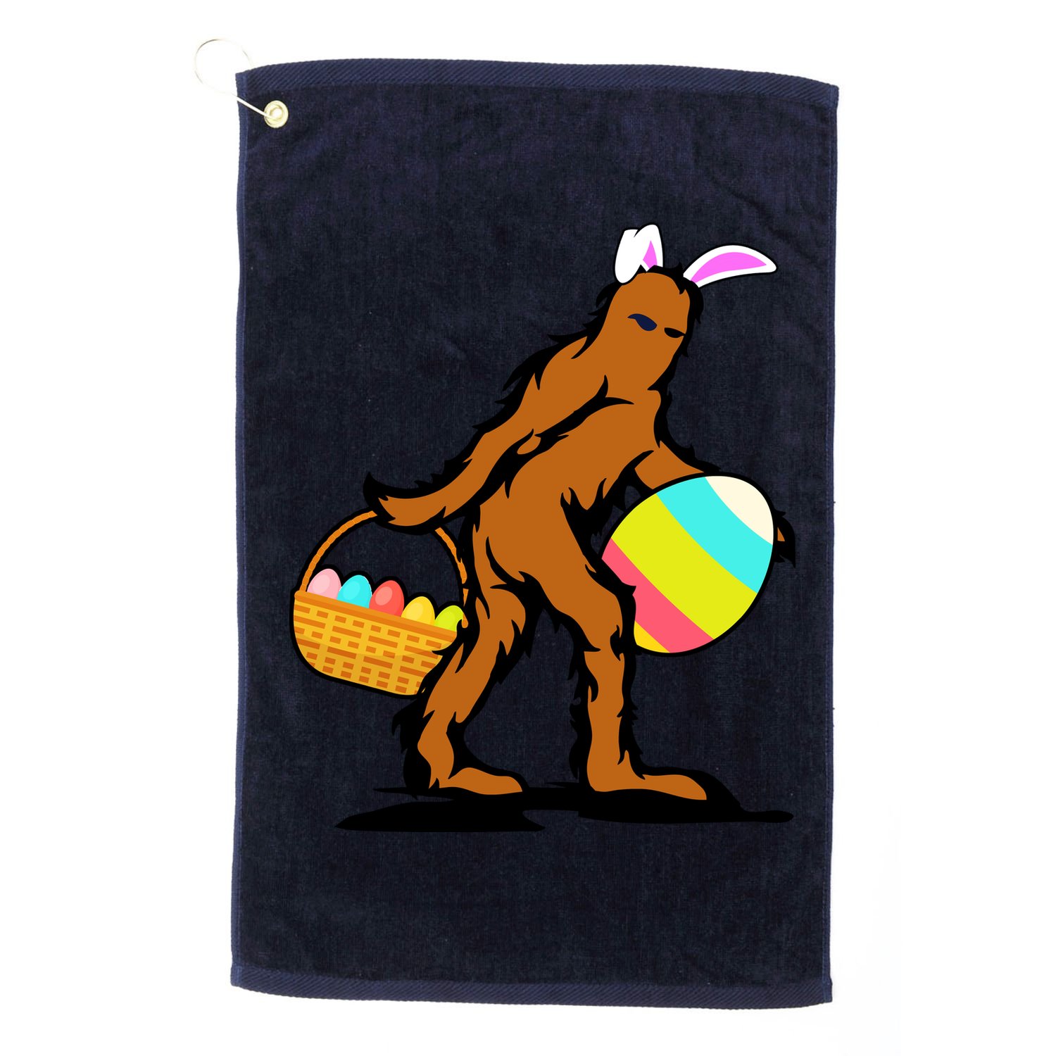 Bigfoot Easter Egg Golf Towel