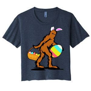 Bigfoot Easter Egg Women's Crop Top Tee