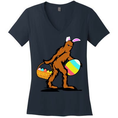 Bigfoot Easter Egg Women's V-Neck T-Shirt