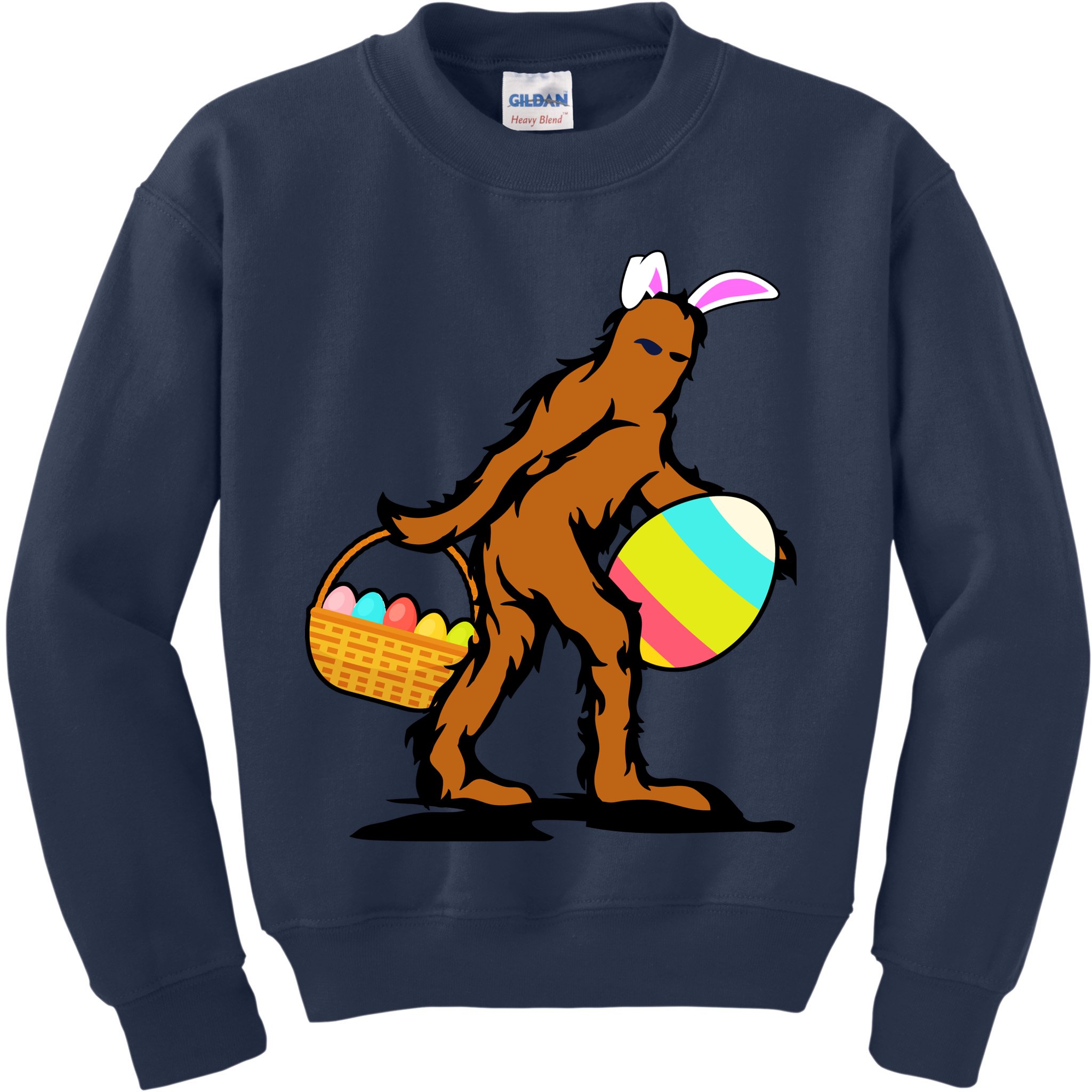 Bigfoot Easter Egg Kids Sweatshirt