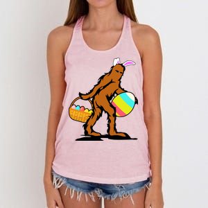 Bigfoot Easter Egg Women's Knotted Racerback Tank