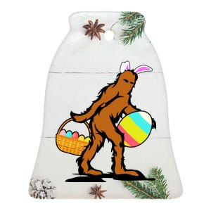 Bigfoot Easter Egg Ceramic Bell Ornament