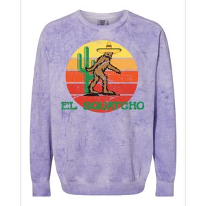 Bigfoot El Squatcho Mexican Sasquatch Colorblast Crewneck Sweatshirt