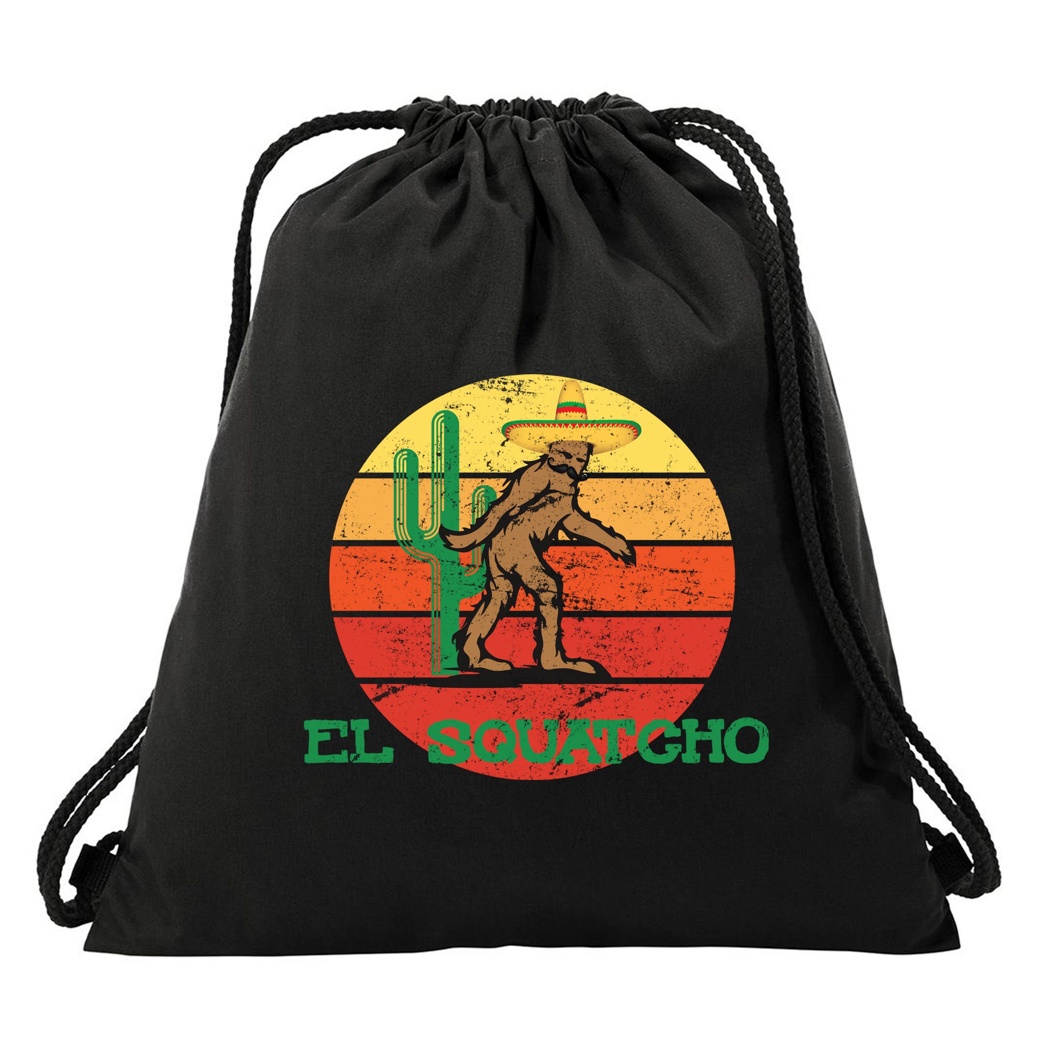 Bigfoot El Squatcho Mexican Sasquatch Drawstring Bag