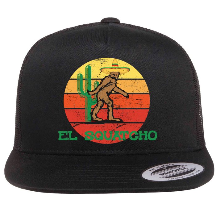 Bigfoot El Squatcho Mexican Sasquatch Flat Bill Trucker Hat