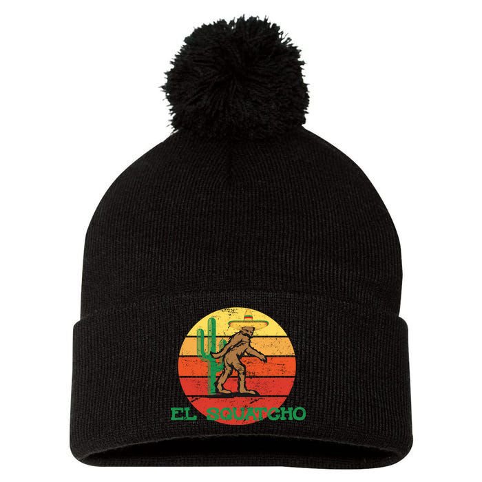 Bigfoot El Squatcho Mexican Sasquatch Pom Pom 12in Knit Beanie