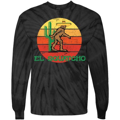 Bigfoot El Squatcho Mexican Sasquatch Tie-Dye Long Sleeve Shirt