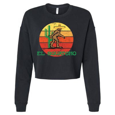 Bigfoot El Squatcho Mexican Sasquatch Cropped Pullover Crew