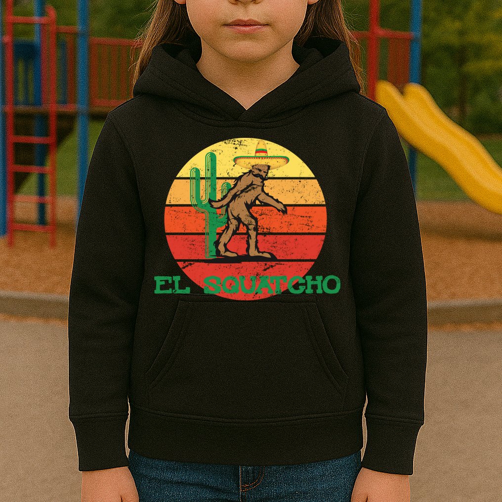 Bigfoot El Squatcho Mexican Sasquatch Kids Hoodie