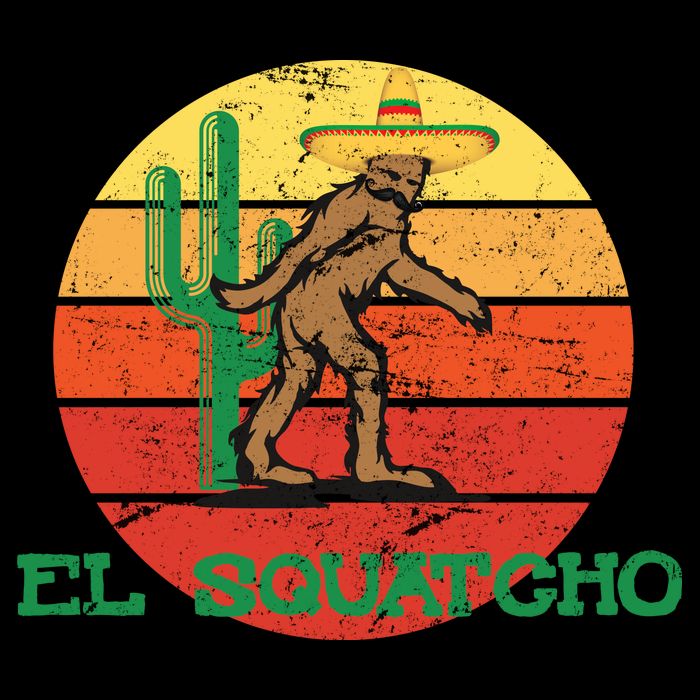 Bigfoot El Squatcho Mexican Sasquatch Kids T-Shirt