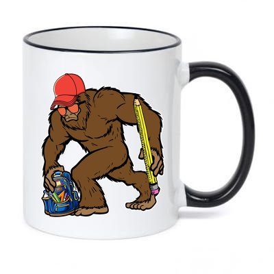 Bigfoot Funny Back To School 11oz Black Color Changing Mug