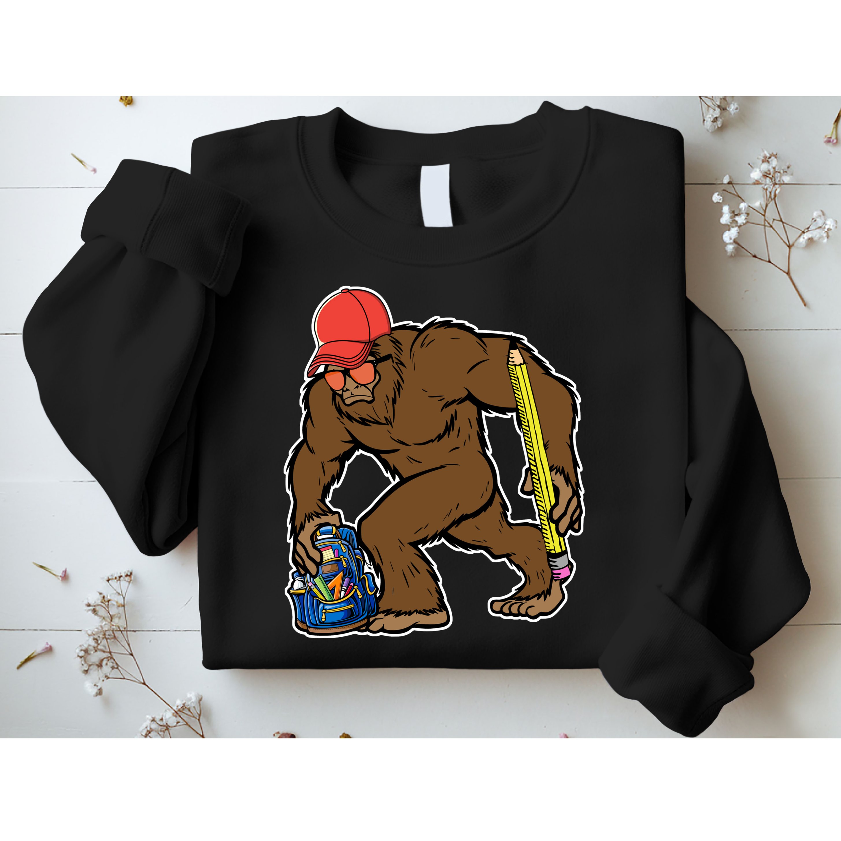 Bigfoot Funny Back To School Sweatshirt