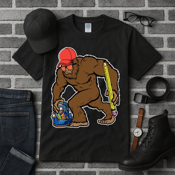 Bigfoot Funny Back To School Tall T-Shirt