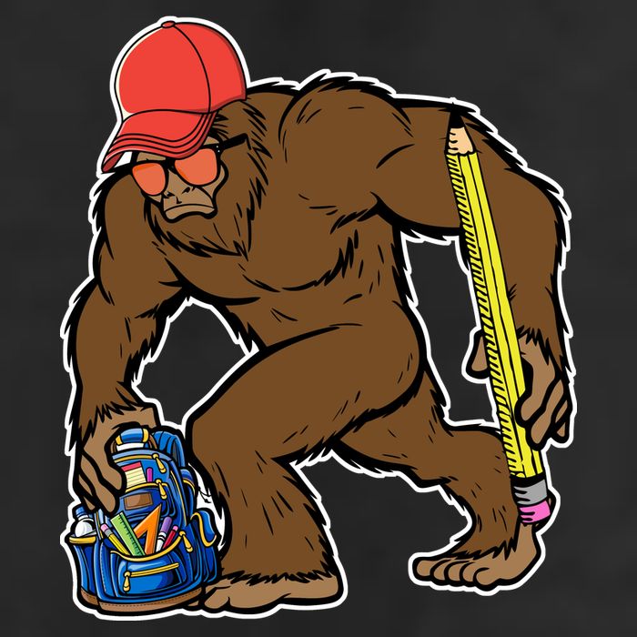 Bigfoot Funny Back To School Adult Drive Performance Visor