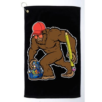 Bigfoot Funny Back To School Golf Towel