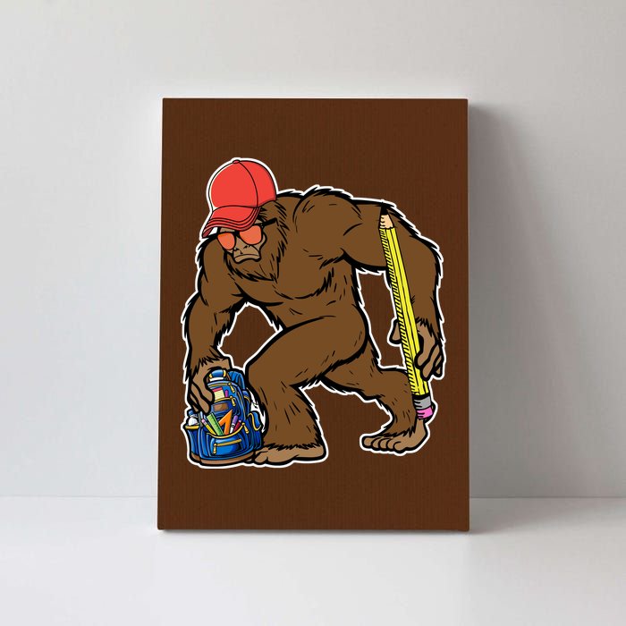 Bigfoot Funny Back To School Canvas