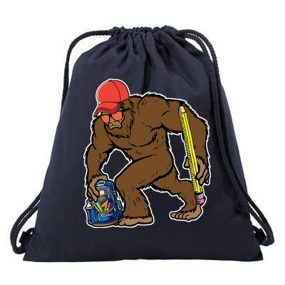 Bigfoot Funny Back To School Drawstring Bag