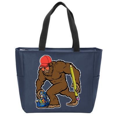 Bigfoot Funny Back To School Zip Tote Bag