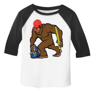 Bigfoot Funny Back To School Toddler Fine Jersey T-Shirt