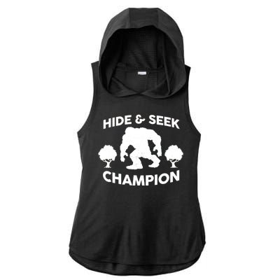 Bigfoot Hide And Seek Champion Ladies PosiCharge Tri-Blend Wicking Draft Hoodie Tank