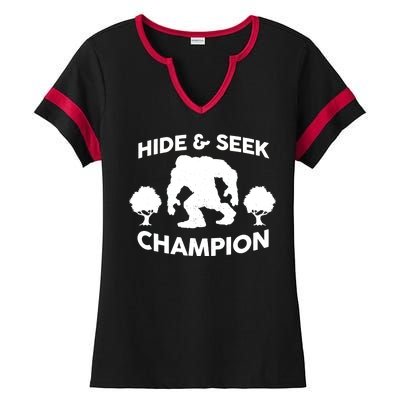 Bigfoot Hide And Seek Champion Ladies Halftime Notch Neck Tee