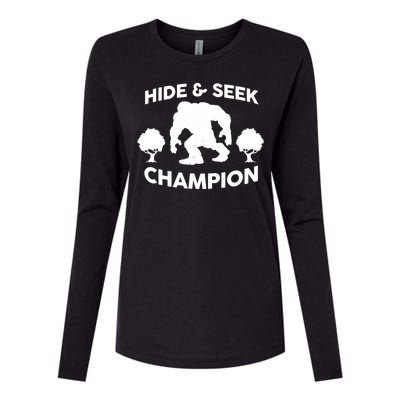 Bigfoot Hide And Seek Champion Womens Cotton Relaxed Long Sleeve T-Shirt