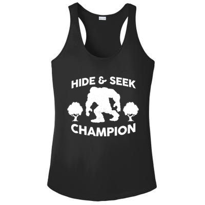 Bigfoot Hide And Seek Champion Ladies PosiCharge Competitor Racerback Tank