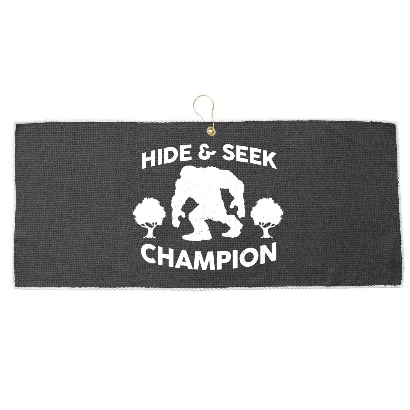Bigfoot Hide And Seek Champion Large Microfiber Waffle Golf Towel