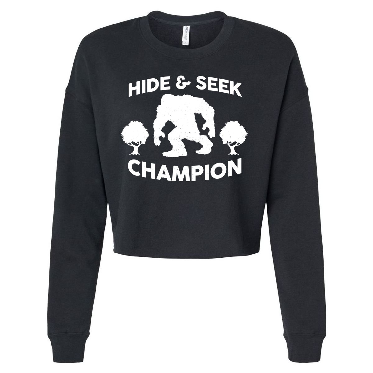 Bigfoot Hide And Seek Champion Cropped Pullover Crew