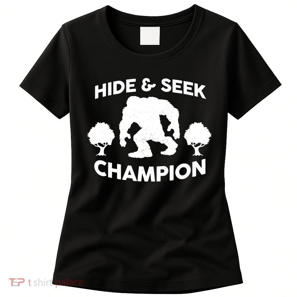 Bigfoot Hide And Seek Champion Womens T-Shirt