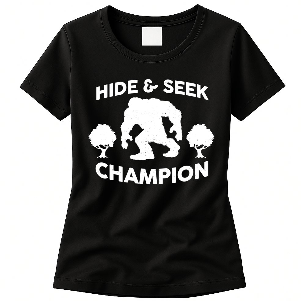 Bigfoot Hide And Seek Champion Womens T-Shirt