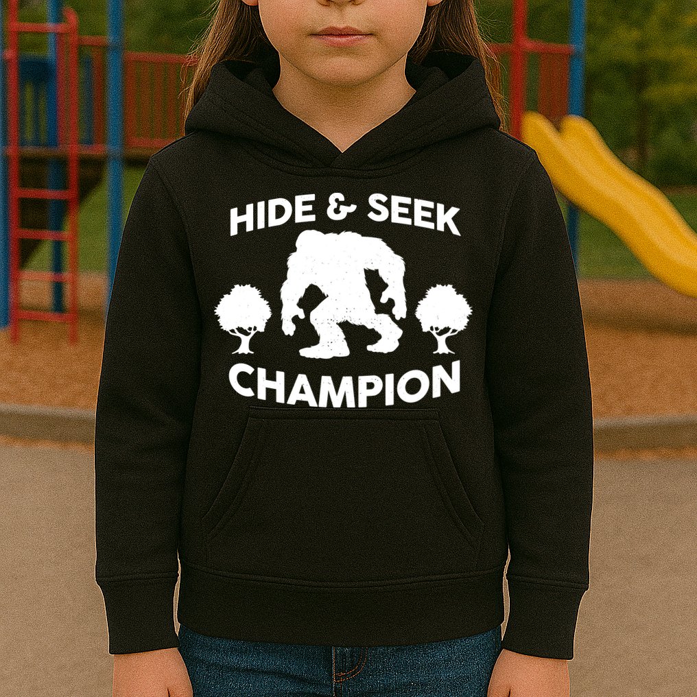 Bigfoot Hide And Seek Champion Kids Hoodie