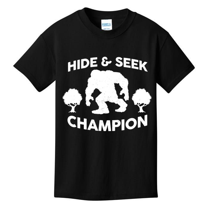 Bigfoot Hide And Seek Champion Kids T-Shirt