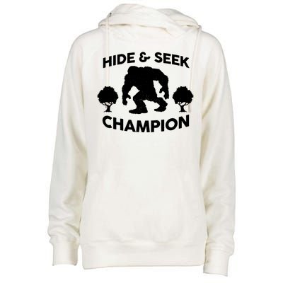 Bigfoot Hide And Seek Champion Womens Funnel Neck Pullover Hood