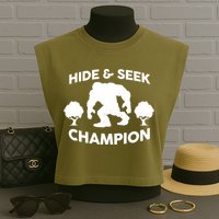 Bigfoot Hide And Seek Champion Garment-Dyed Women's Muscle Tee
