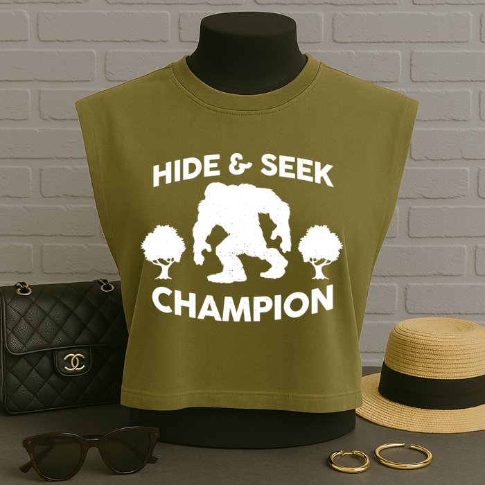 Bigfoot Hide And Seek Champion Garment-Dyed Women's Muscle Tee