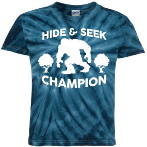 Bigfoot Hide And Seek Champion Kids Tie-Dye T-Shirt