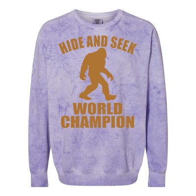 Bigfoot Hide And Seek World Champion Colorblast Crewneck Sweatshirt