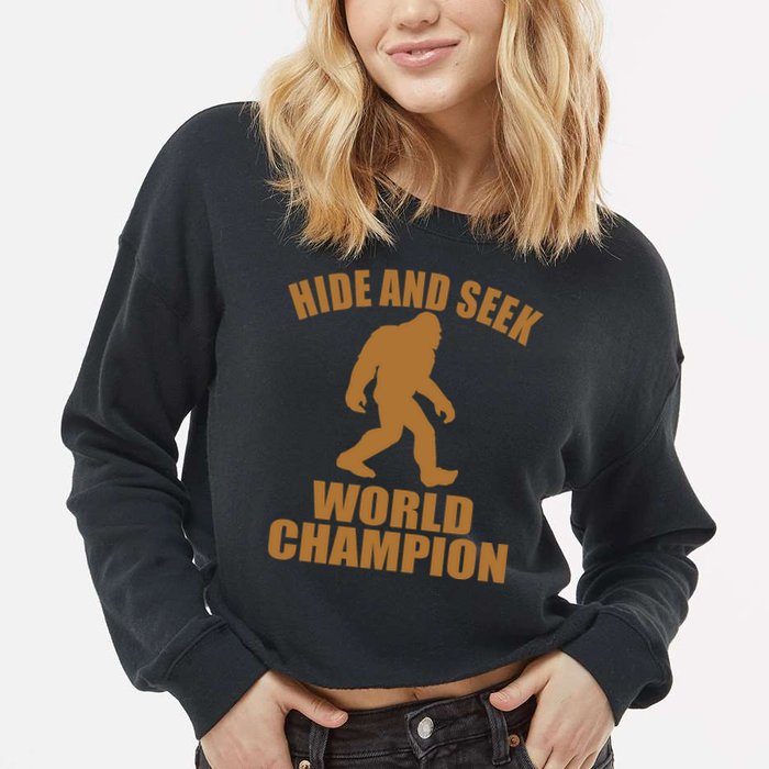 Bigfoot Hide And Seek World Champion Cropped Pullover Crew