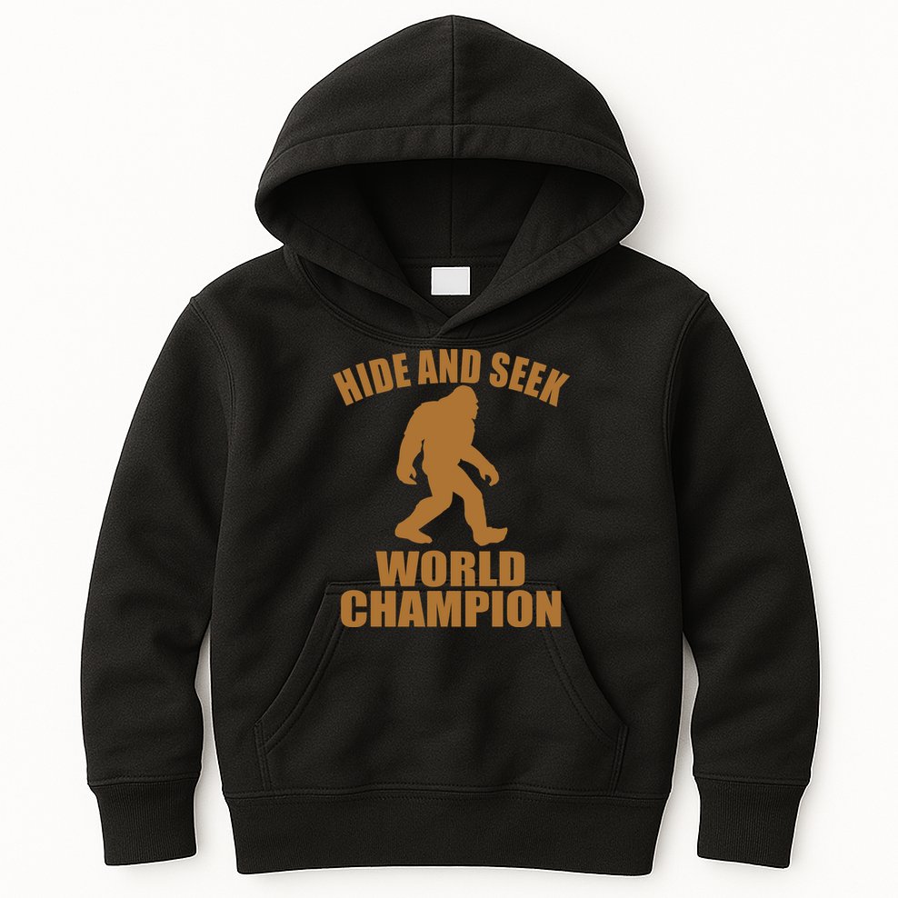Bigfoot Hide And Seek World Champion Kids Hoodie