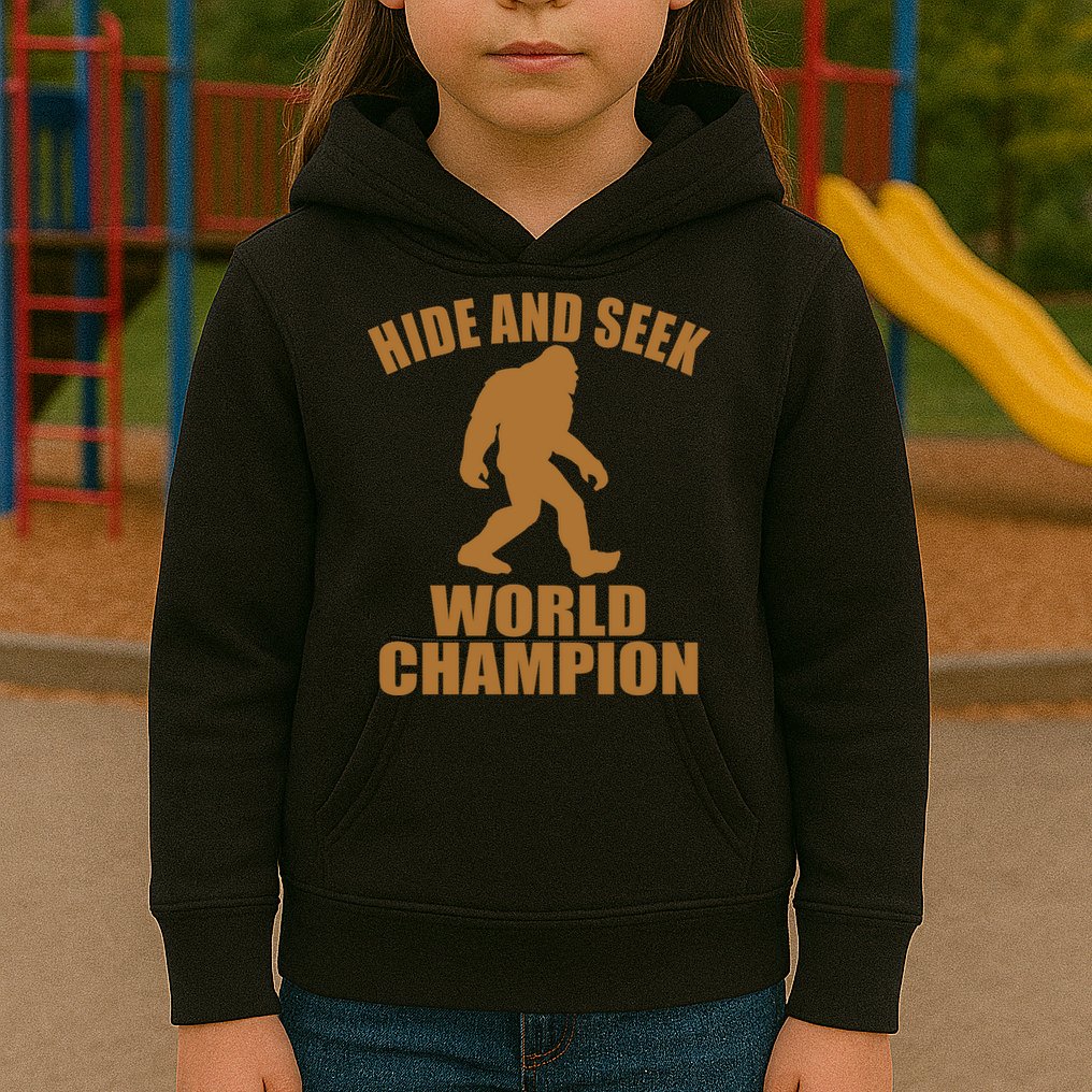 Bigfoot Hide And Seek World Champion Kids Hoodie