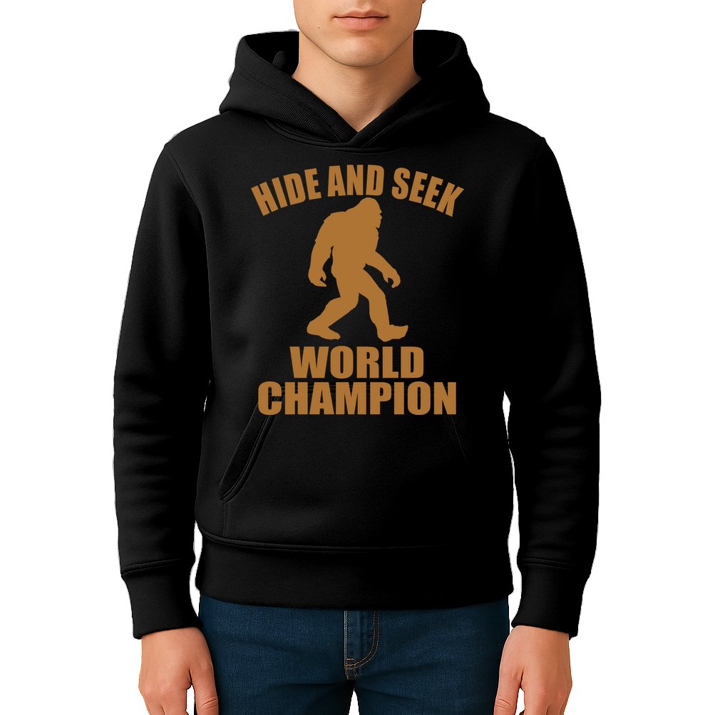 Bigfoot Hide And Seek World Champion Kids Hoodie