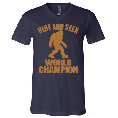 Bigfoot Hide And Seek World Champion V-Neck T-Shirt