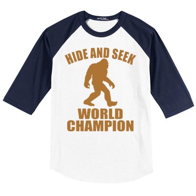 Bigfoot Hide And Seek World Champion Baseball Sleeve Shirt