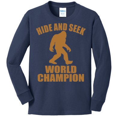 Bigfoot Hide And Seek World Champion Kids Long Sleeve Shirt