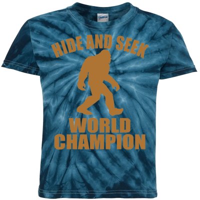 Bigfoot Hide And Seek World Champion Kids Tie-Dye T-Shirt